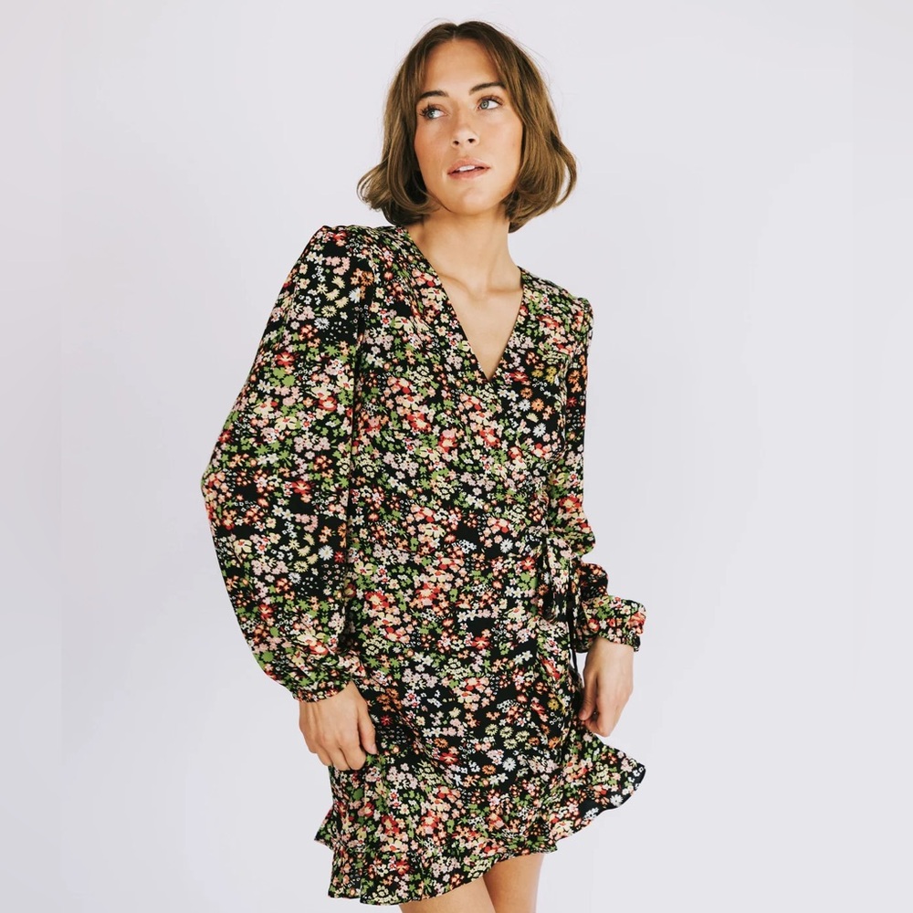📦 BNWT OLB Watching You Black Floral Dress